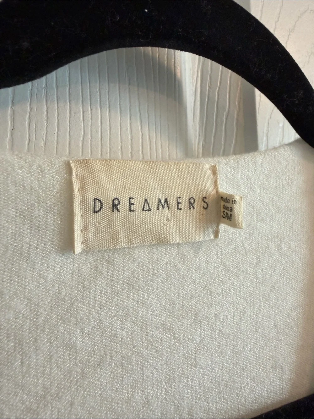 Dreamers Cream V-Neck Lightweight Knit Tunic Sweater